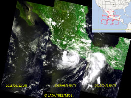 Intensifying Tropical Storm "Carlos"