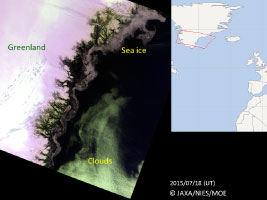Swirling sea ice in Greenland